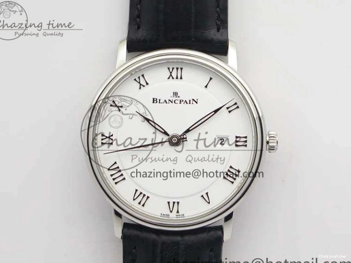 0519 Villeret 6669 RG HG 1:1 Best Edition White Dial On Leather Strap V UrbanStyle 8096